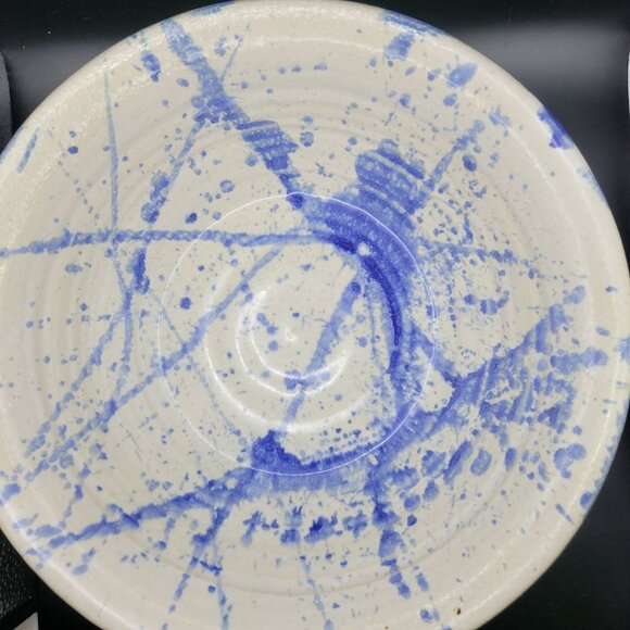 Splatter Bowl 10 Inch Ceramic Large Stoneware Glaze Shiny Large 3 Inch Tall - Picture 8 of 10
